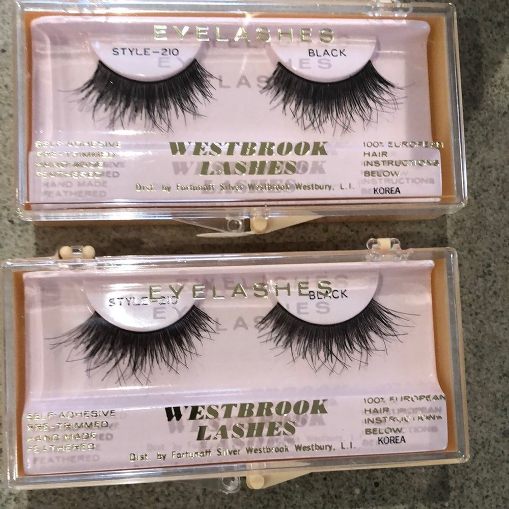 2 Pair European hair false eyelashes.